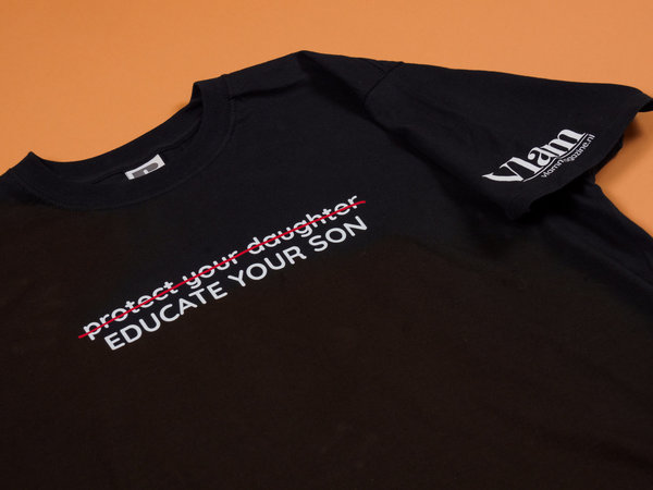 Unisex T-shirt wijde pasvorm, regular fit, zwart